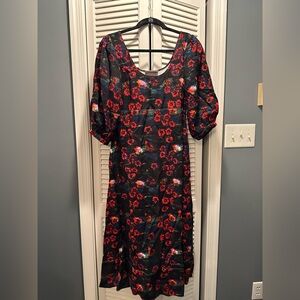 Rachel Comey x Target Black and Red Floral Dress